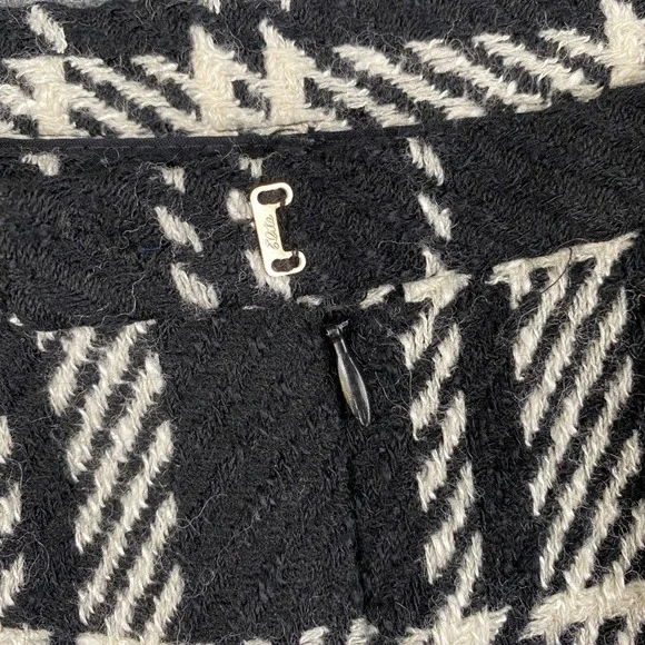 JH Collectibles Vintage 90s Plaid Wool Pencil Skirt Black Preppy Size 10 USA 781 - Picture 5 of 8